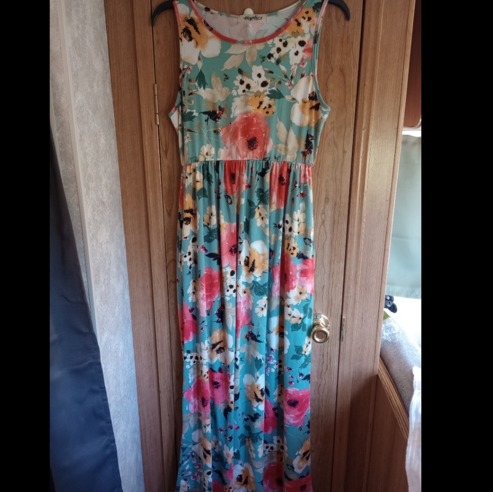 Haptics by Holly Harper Floral Maxi Dress, Sleeveless, Small